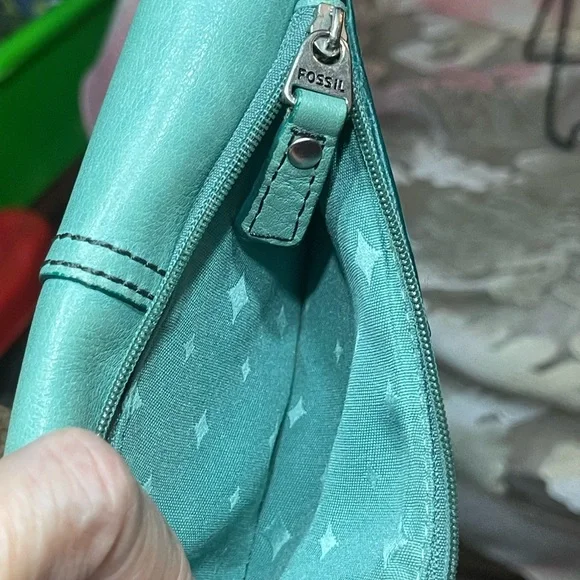 Fossil women’s trifold wallet Teal green - Picture 6 of 6